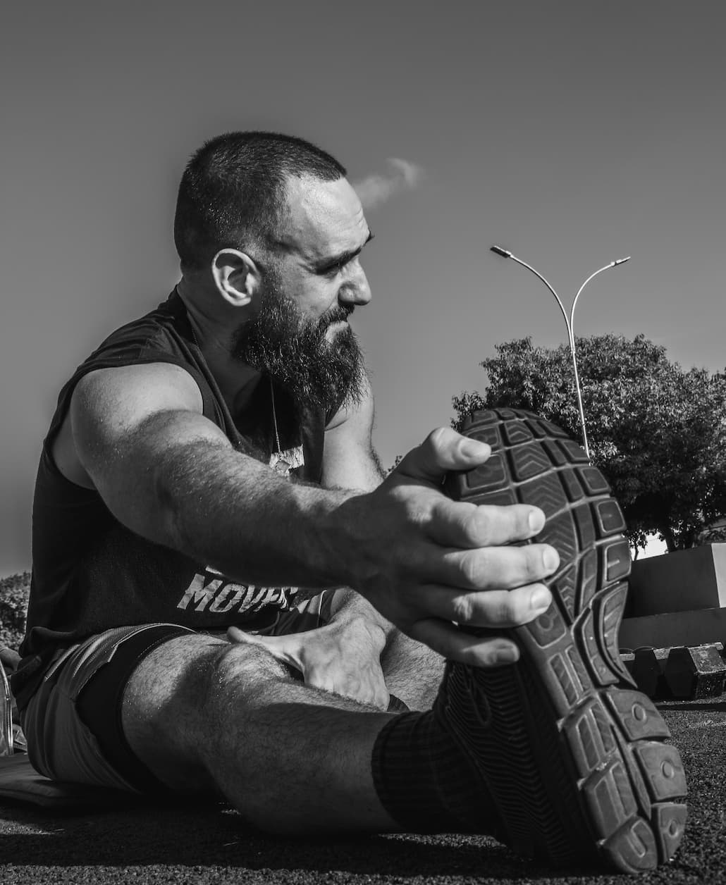 étirement entraînement sportif homme