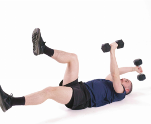 Deadbug avec haltères