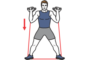 Squat sumo avec élastique