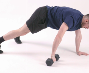 Planche avec haltères