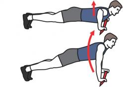Push-up + rotation latérale