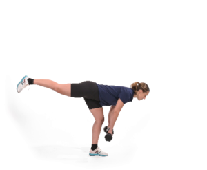 Romanian deadlift une jambe avec haltères