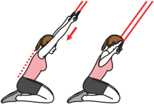 Tirage vertical agenouillé