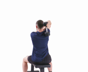 extension triceps un bras au-dessus de la tête